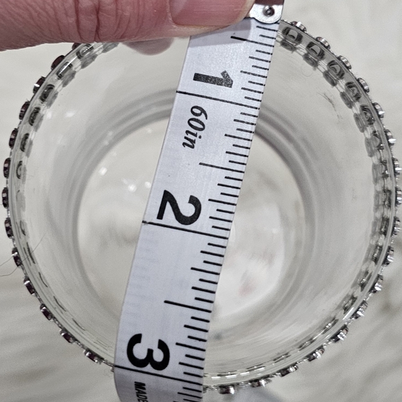 Studio his & hers set of 2  jeweled long  glass candle holder - Picture 3 of 7